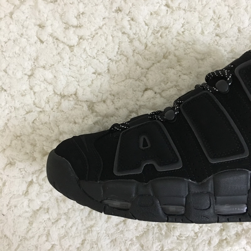 Authentic  Nike Air More Uptempo 3M “Triple Black”